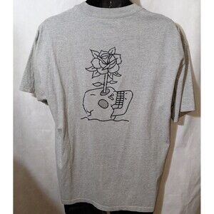 Nike SB Graphic T-Shirt Mens Size L Gray Short Sleeve Crew Neck Grunge Outdoor